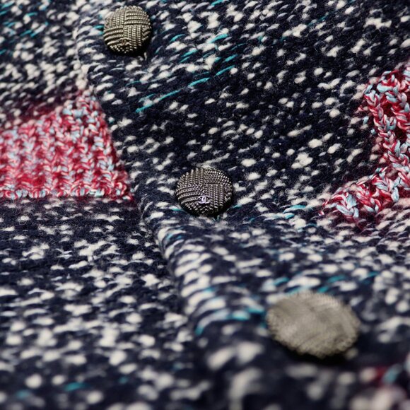 CHANEL Skirt Size 40 Wool Cashmere Plaid Tweed 15B - Picture 5 of 16